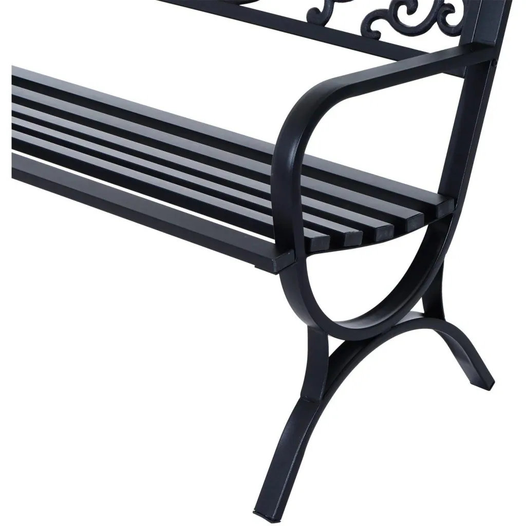 Gartenbank Metall Garten 2-Sitzer 127x60x85cm