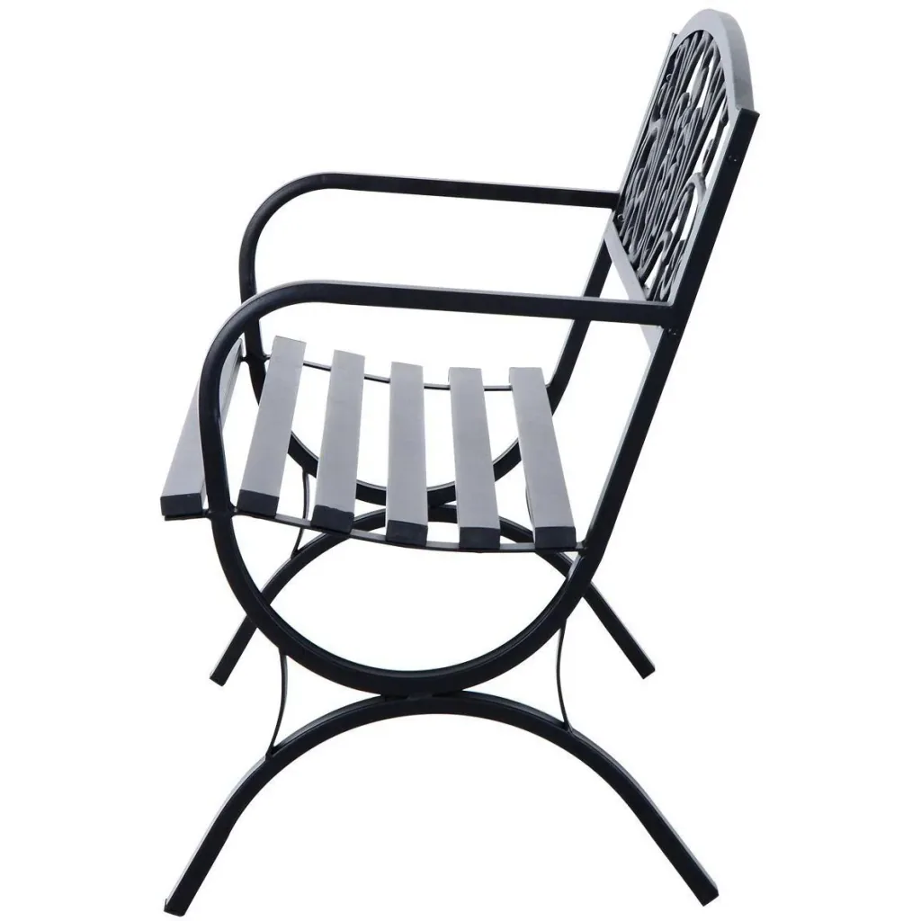 Gartenbank Metall Garten 2-Sitzer 127x60x85cm