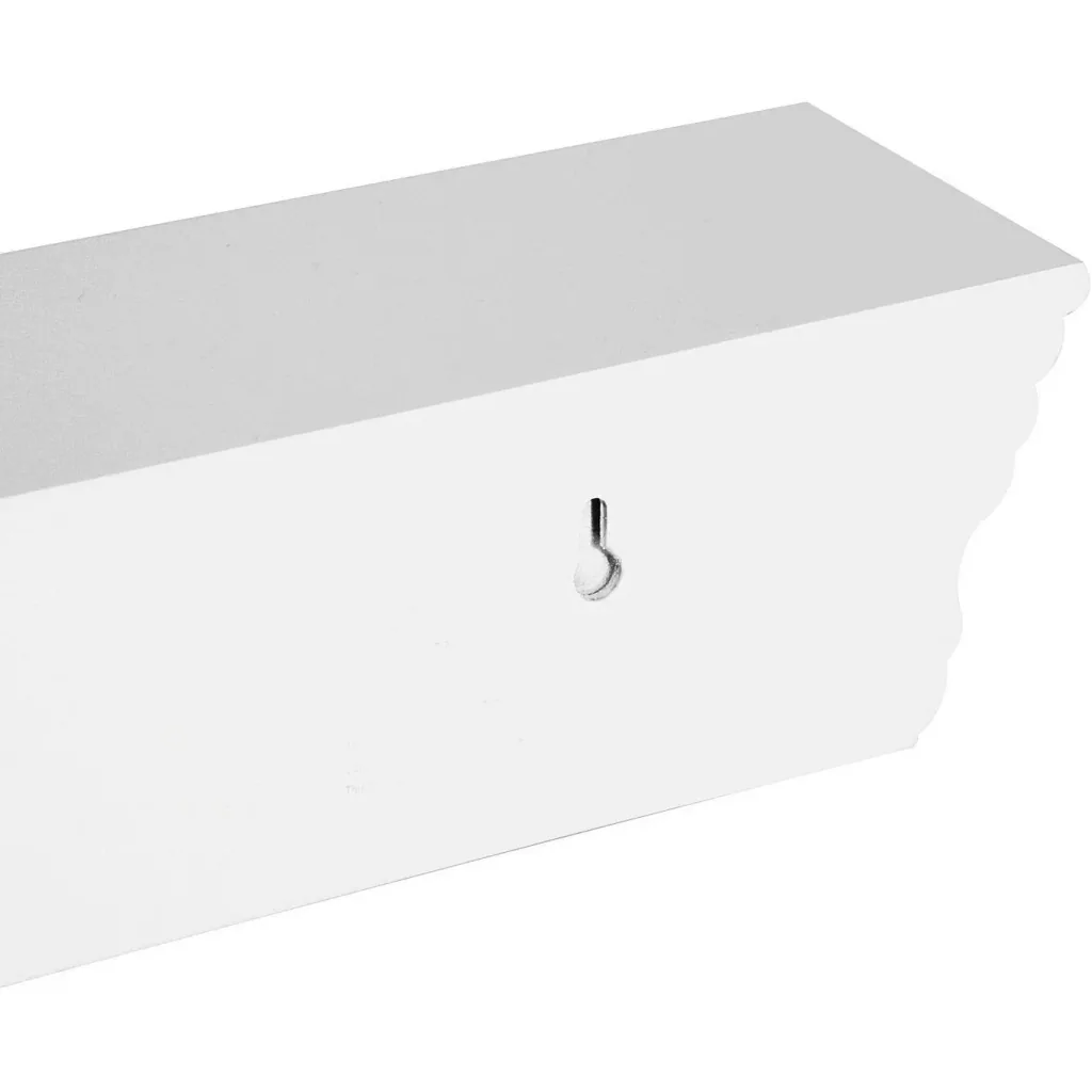 Wandregal Hängeregal 2er Set MDF Weiß 61x10cm