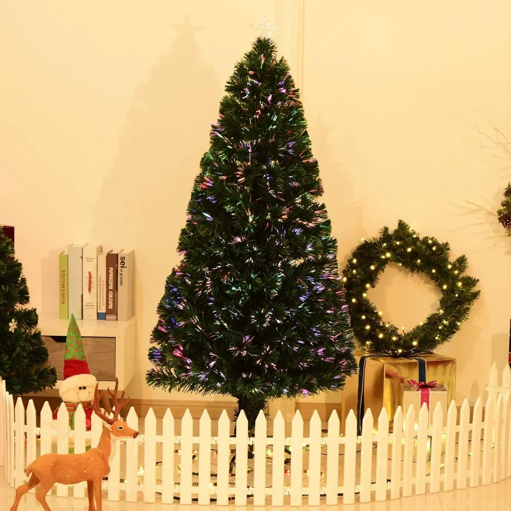 Weihnachtsbaum Christbaum Lichtfaser 150cm Grün