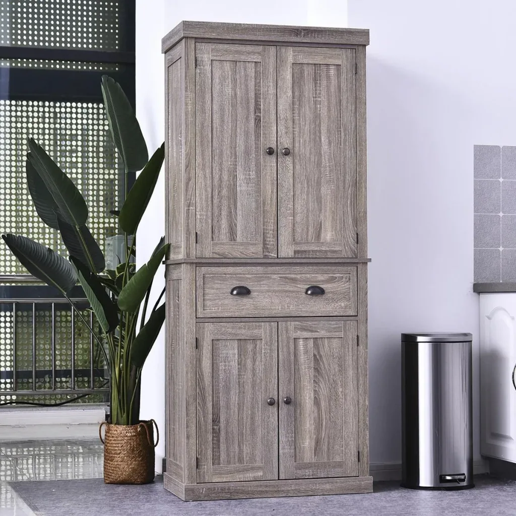 Kolonialschrank mit Schublade braun