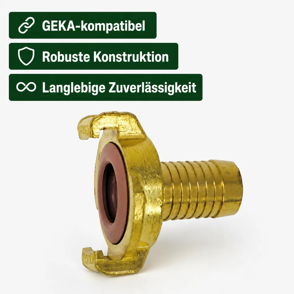 Schnellkupplung für Trinkwasser, 13mm, 1/2" Messing (GEKA kompatibel)