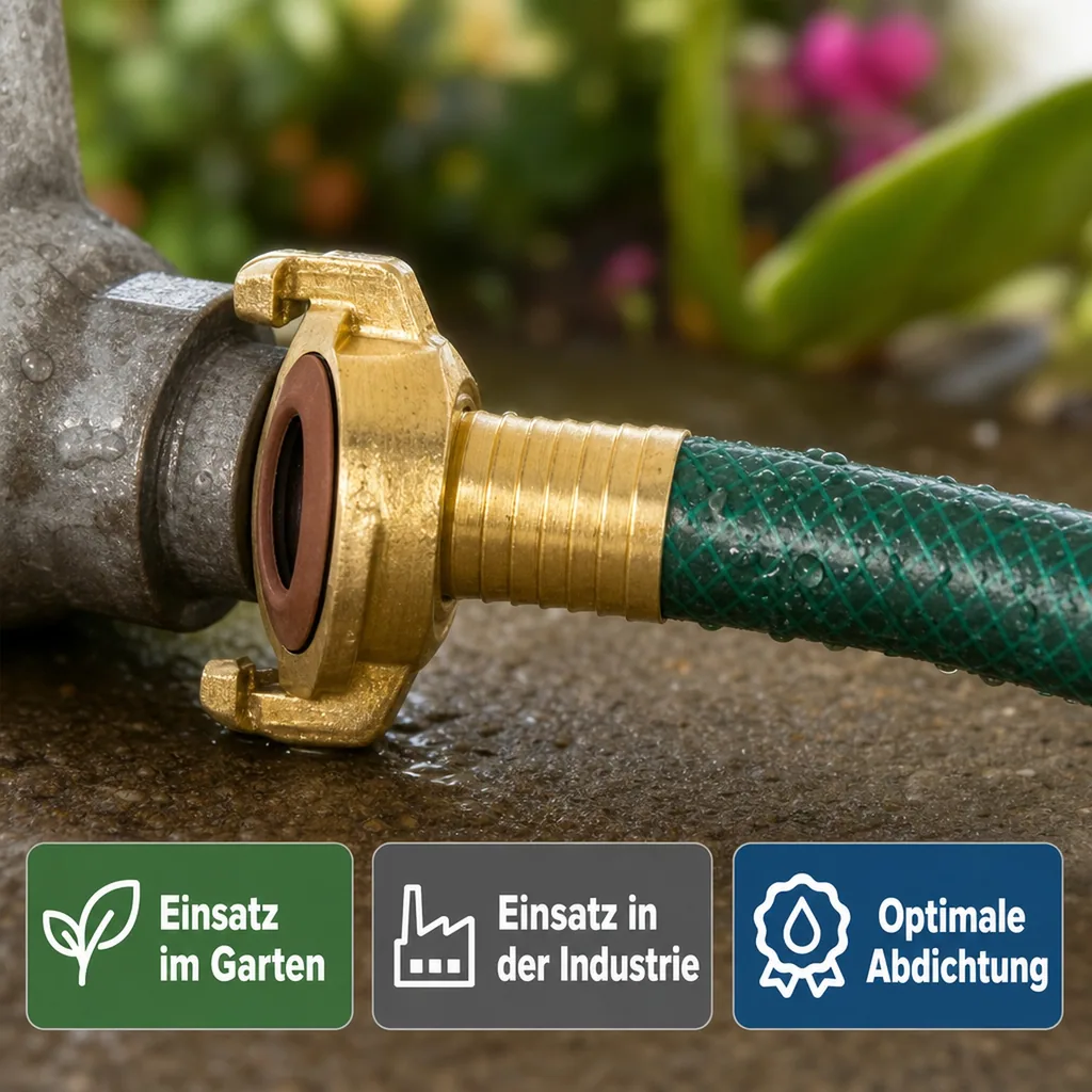 Schnellkupplung für Trinkwasser, 13mm, 1/2" Messing (GEKA kompatibel)