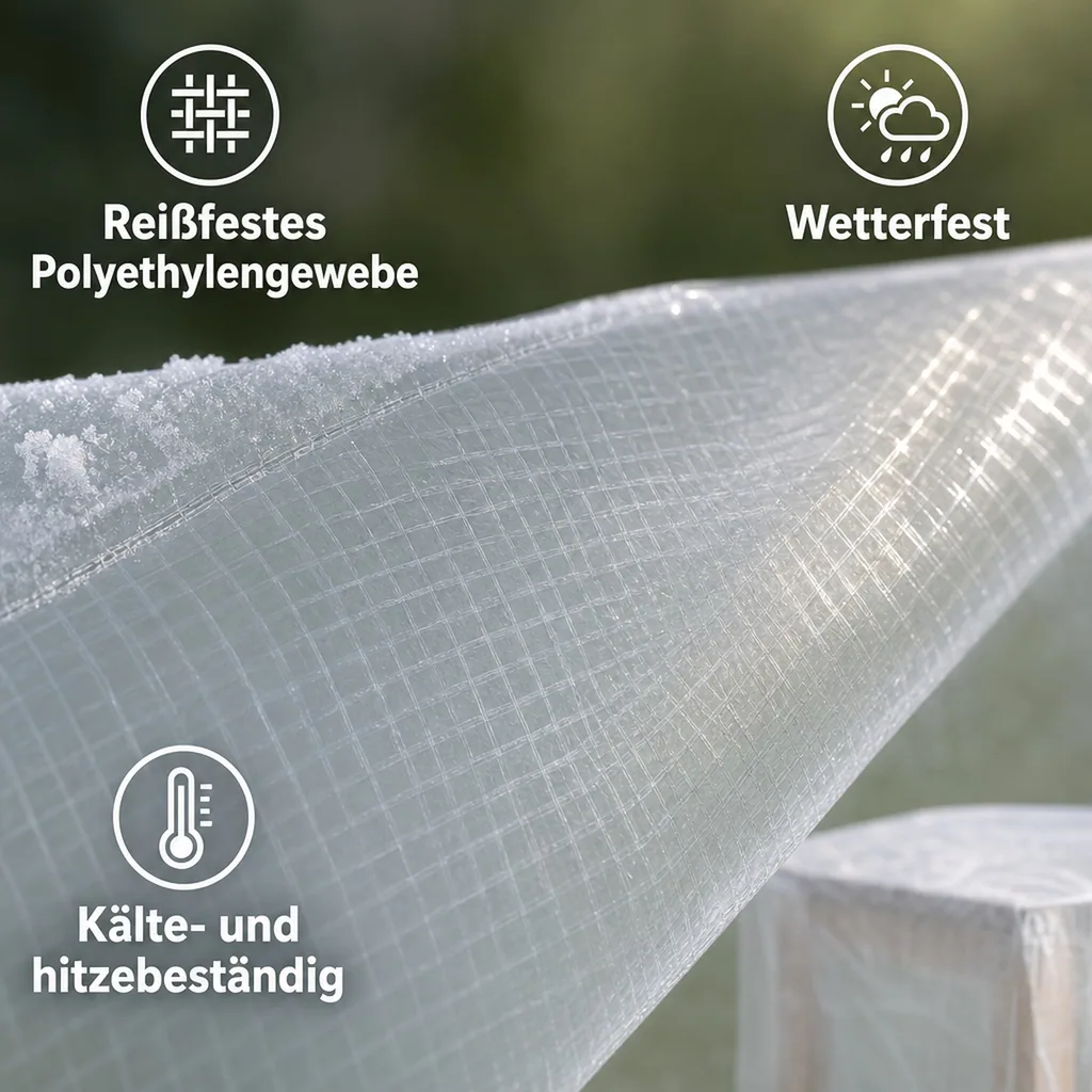 Schutzhülle Gartenmöbel, 2er Bank, transparent, 120x75x80 cm