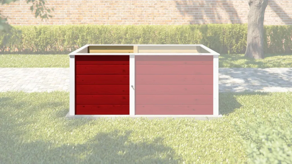 Ergänzungssatz Hochbeet Modular, Wandstärke  21 mm, rot, 67 cm