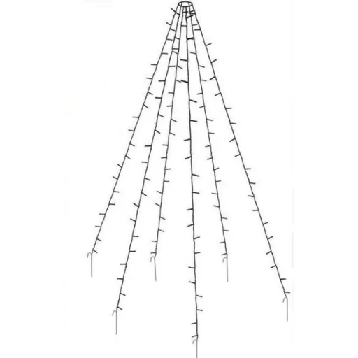 Pro Garden Flagpole Beleuchtung - 192 LED's - 208 cm hoch - warmweißes Licht - wasserdicht