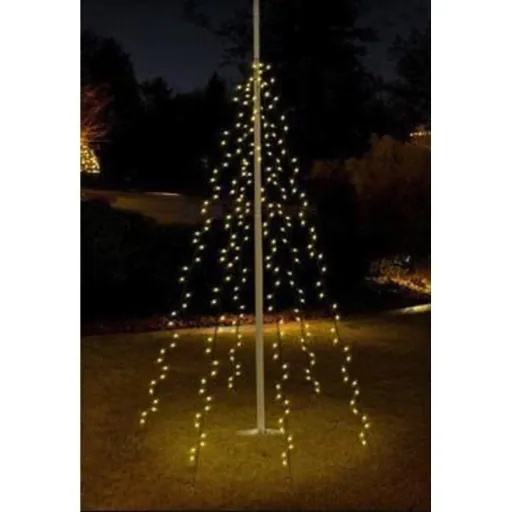 Pro Garden Flagpole Beleuchtung - 192 LED's - 208 cm hoch - warmweißes Licht - wasserdicht