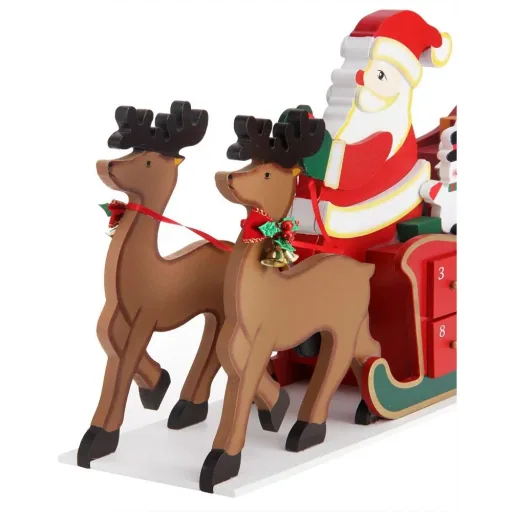 Adventskalender-Schlitten mit selbst befüllbaren Fächern