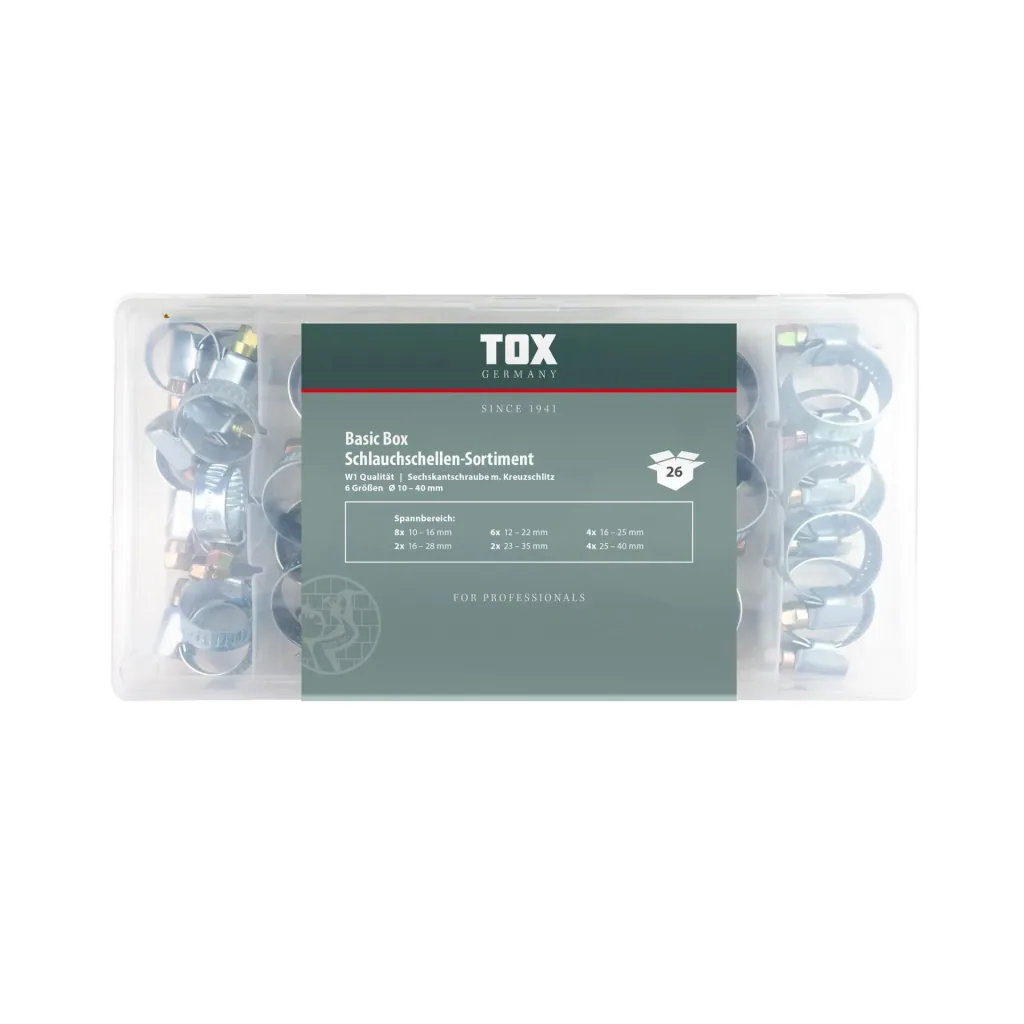 Schlauchschellen - Sortiment Basic Box 26-teilig
