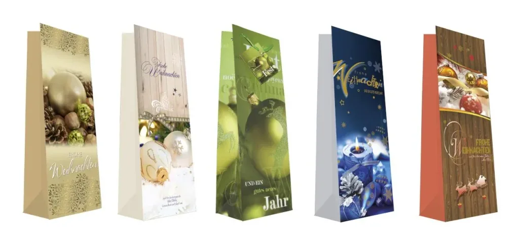Flaschentüten "Weihnachten", 5 Stück
