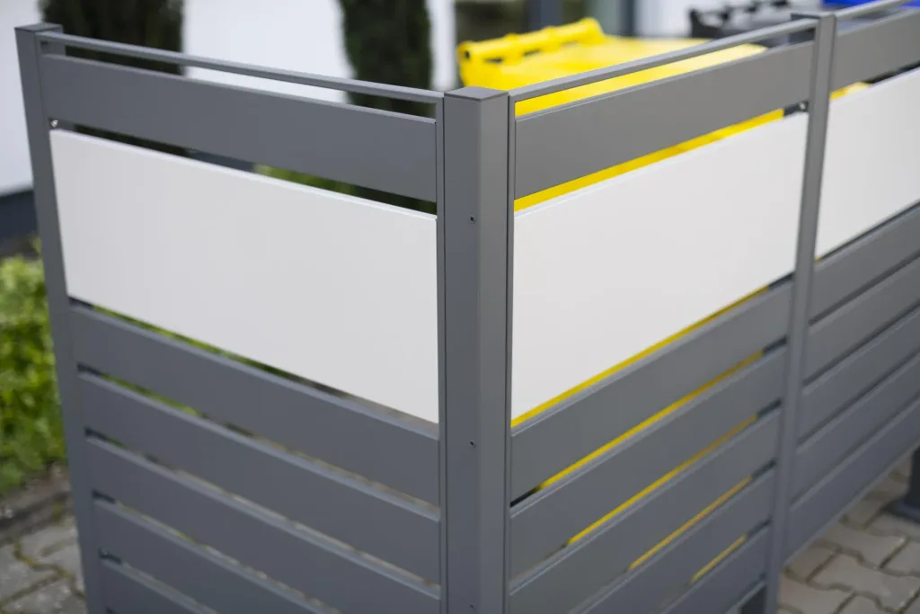 Mülltonnenverkleidung Planum 5er Box, 120 cm, antharzit
