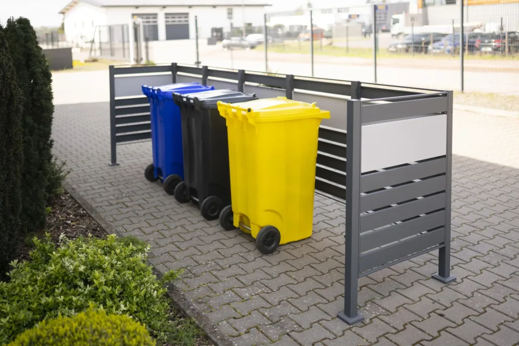Mülltonnenverkleidung Planum 5er Box, 120 cm, antharzit