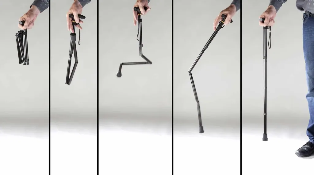 Gehstock faltbar, 83 - 93 cm
