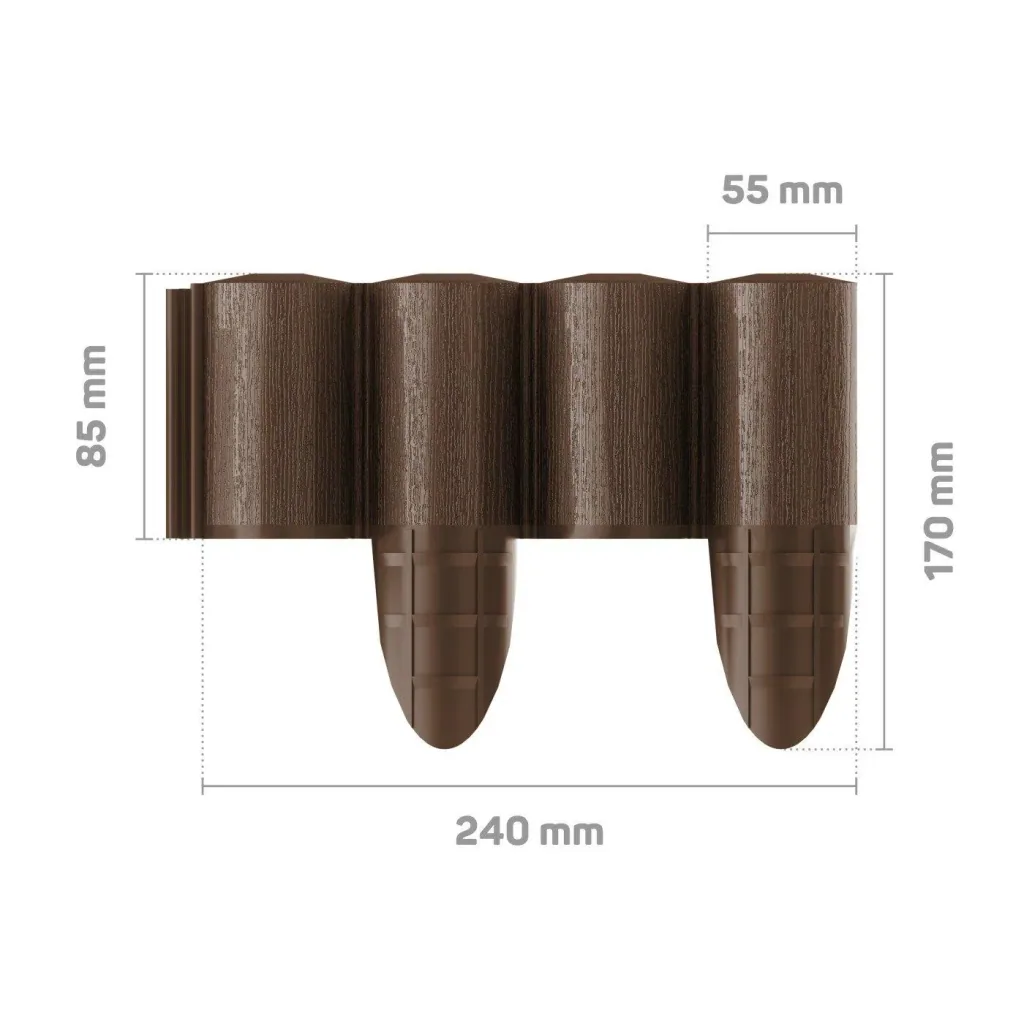 Gartenpalisade 2,4 m ECO braun