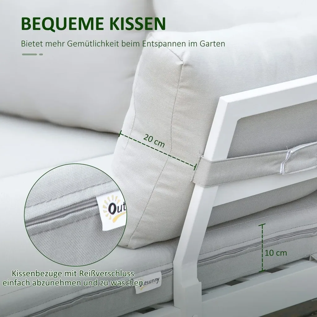 3-teiliges Gartenmöbel-Set mit Bei