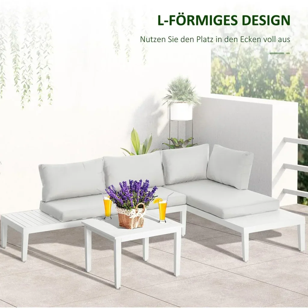 3-teiliges Gartenmöbel-Set mit Bei