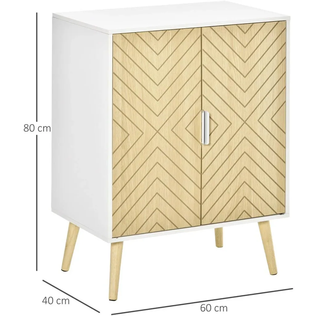 Sideboard Kommode Beistellschrank mit 2 Einlegeboden Lagerschrank Aufbewahrungsschrank Küchenschrank Nachtschrank verste
