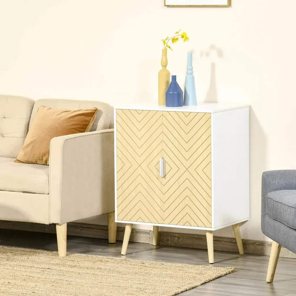 Sideboard Kommode Beistellschrank mit 2 Einlegeboden Lagerschrank Aufbewahrungsschrank Küchenschrank Nachtschrank verste