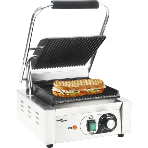 Panini-Grill gerillt 1800 W 32x41x19 cm Edelstahl