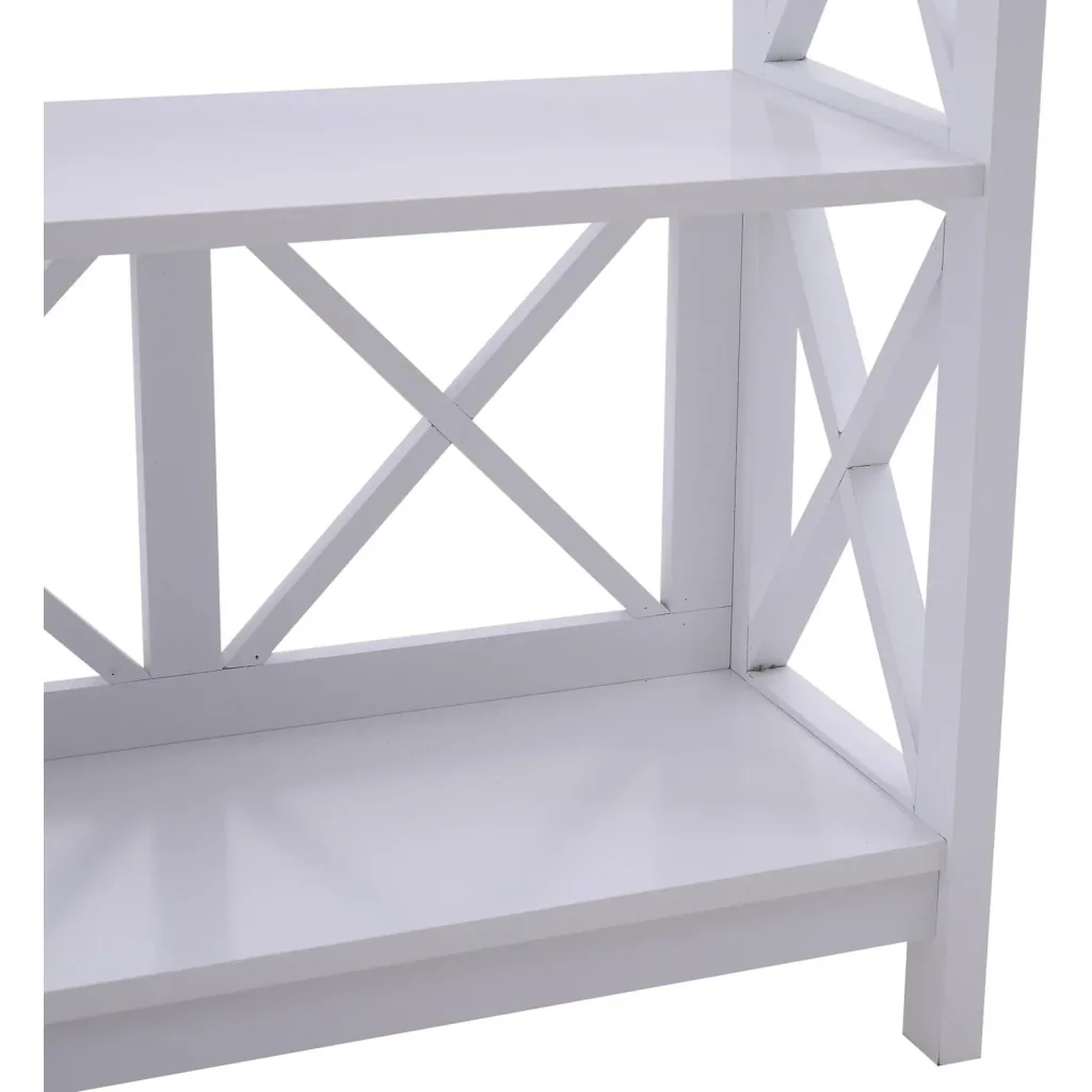 Standregal Bücherregal Dekoregal 3 Fächer offen MDF Weiß 70 x 30 x 113 cm