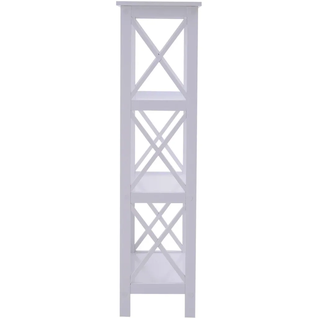 Standregal Bücherregal Dekoregal 3 Fächer offen MDF Weiß 70 x 30 x 113 cm