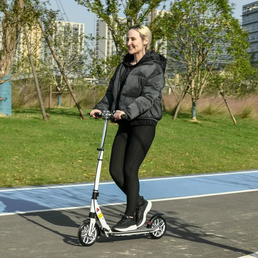 Scooter Kickscooter faltbar Roller Tretroller mit 200 mm rutschfesten Reifen für Erwachsene Kinder Teenager ab 14 Jahren