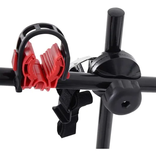 Fahrradträger Fahrradheckträger für 3 Fahrräder Heckträger faltbar Metall + Kunststoff Schwarz + Rot