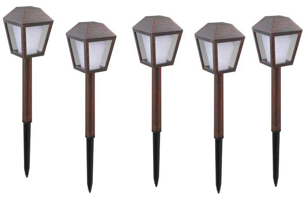 Solar Laternen im Antik-Kupfer Design, 5er Set
