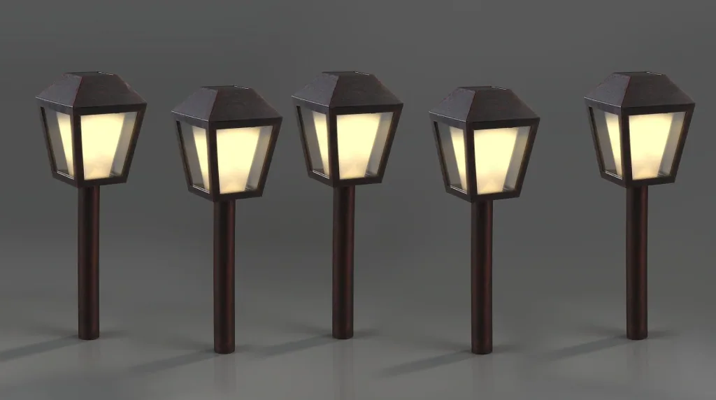 Solar Laternen im Antik-Kupfer Design, 5er Set