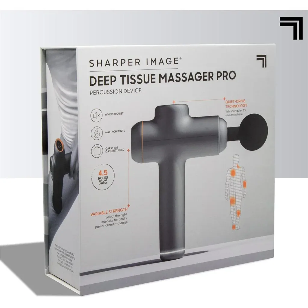 Sharper Image - Deep Tissue Pro - Massagepistole - 6 Aufsätze