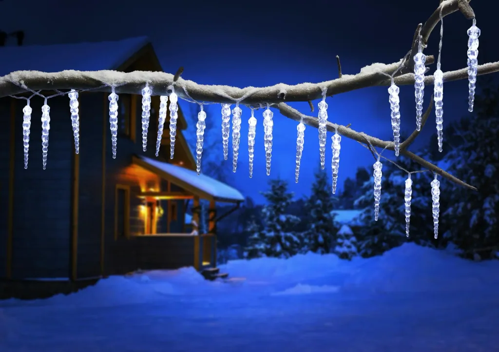 LED Lichterkette mit 40 Eiszapfen