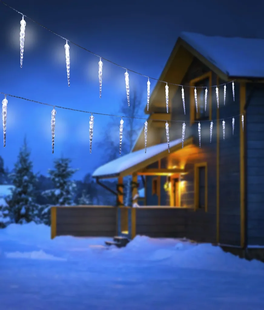 LED Lichterkette mit 40 Eiszapfen