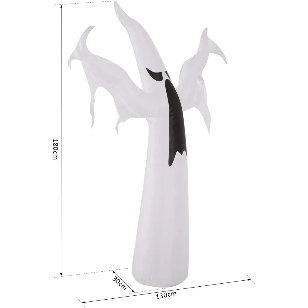 Halloween Dekoration Selbstaufblasender Geist LED Beleuchtet Weiß