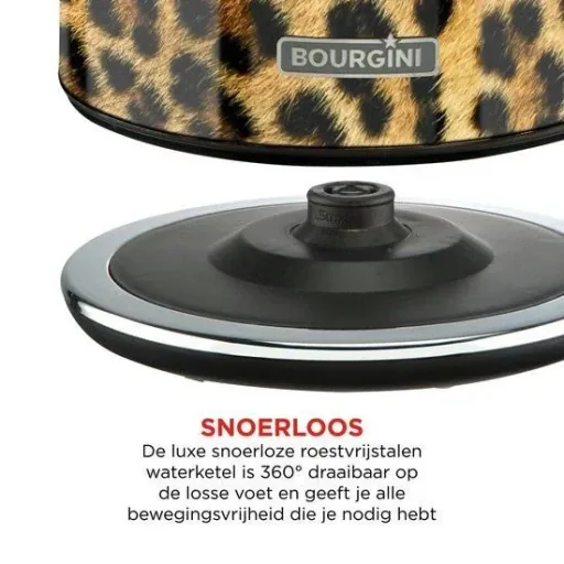 Panther Wasserkocher - Panther Druck - 1.7L - Leopard - Retro