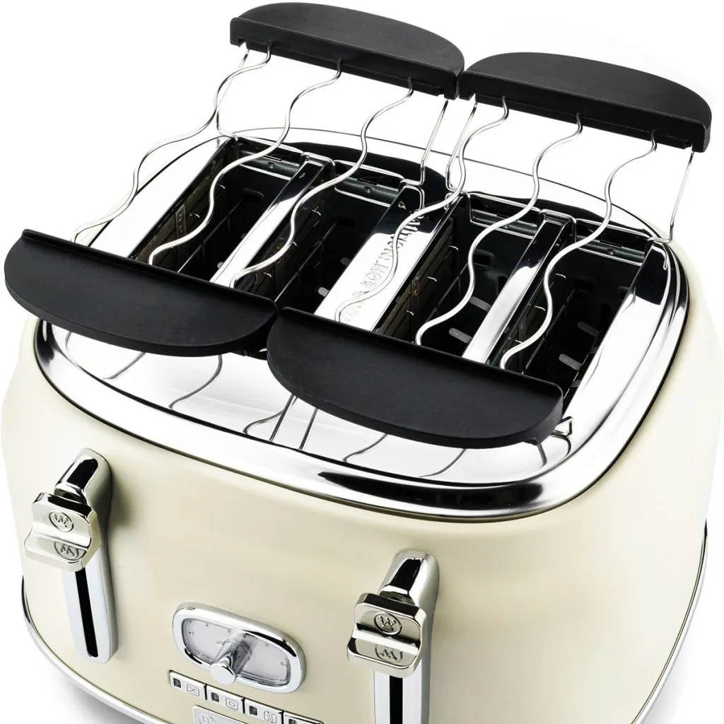Retro SET - Toaster 4 Scheiben + Wasserkocher 1.7L - Weiß