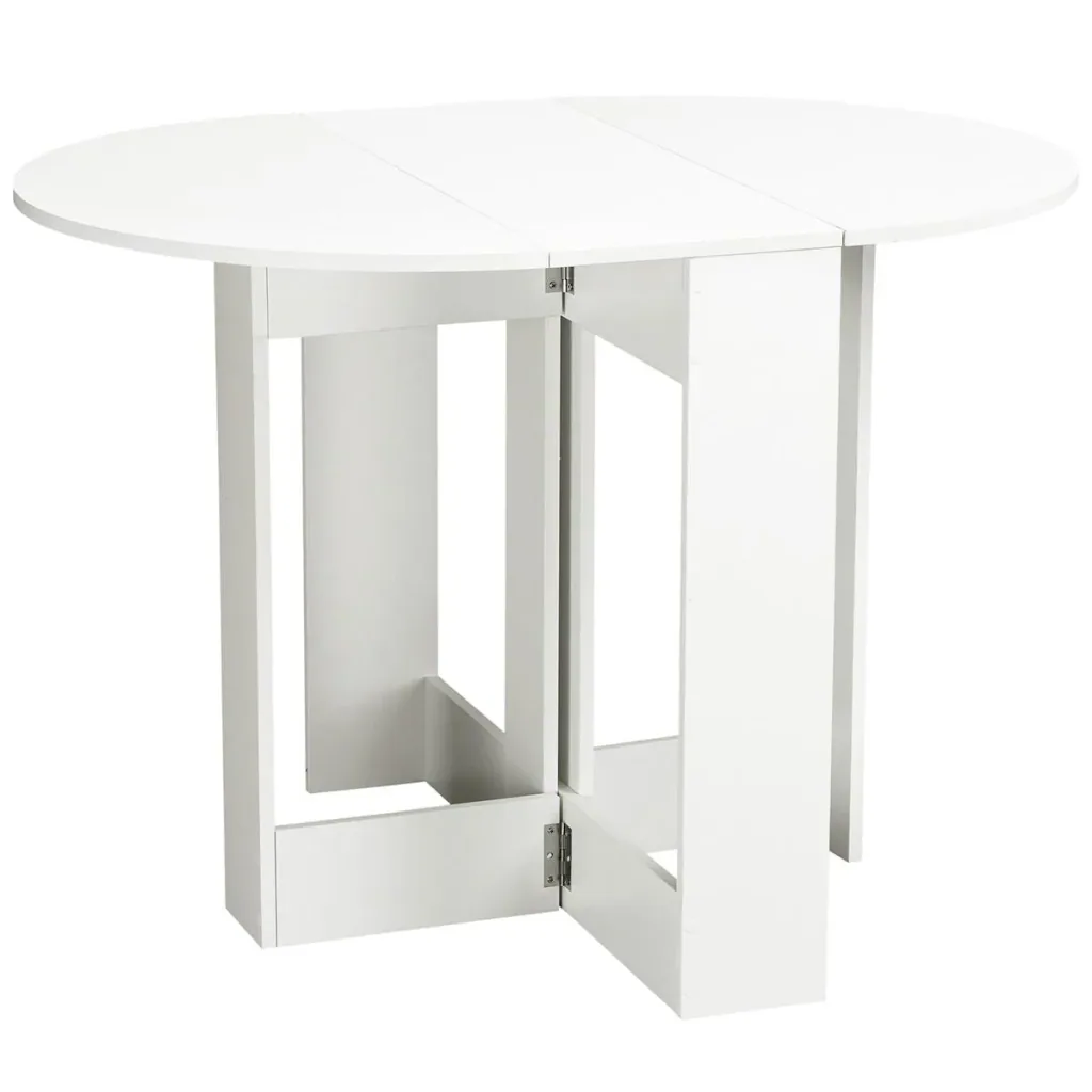 Esstisch Klapptisch Esszimmertisch Tisch Ablagefläche Spanplatte Holz Weiß 104 x 76 x 73,7 cm