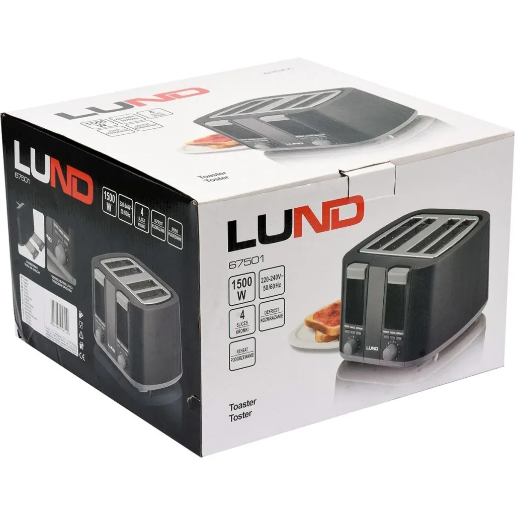 Toaster - 1500W - 4 Scheiben auf einmal - 7 Heizstufen