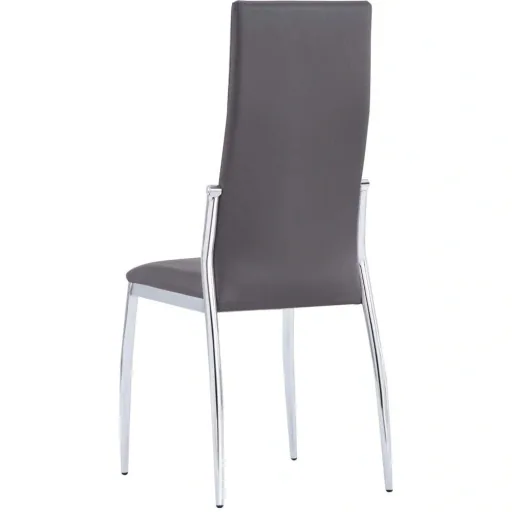 Esszimmerstühle 4-Sitzer Leder grau