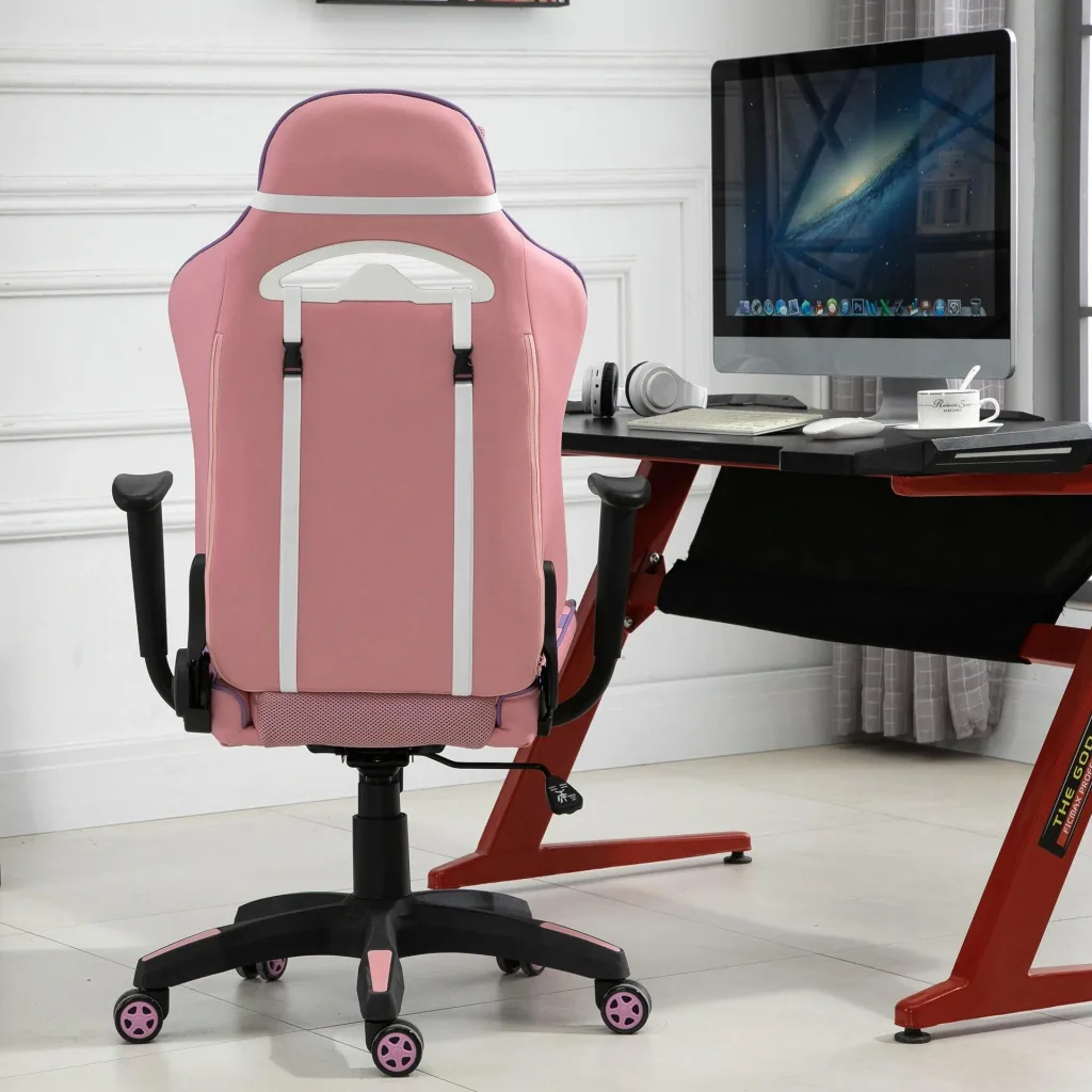 Violetter Gaming-Stuhl, rosa