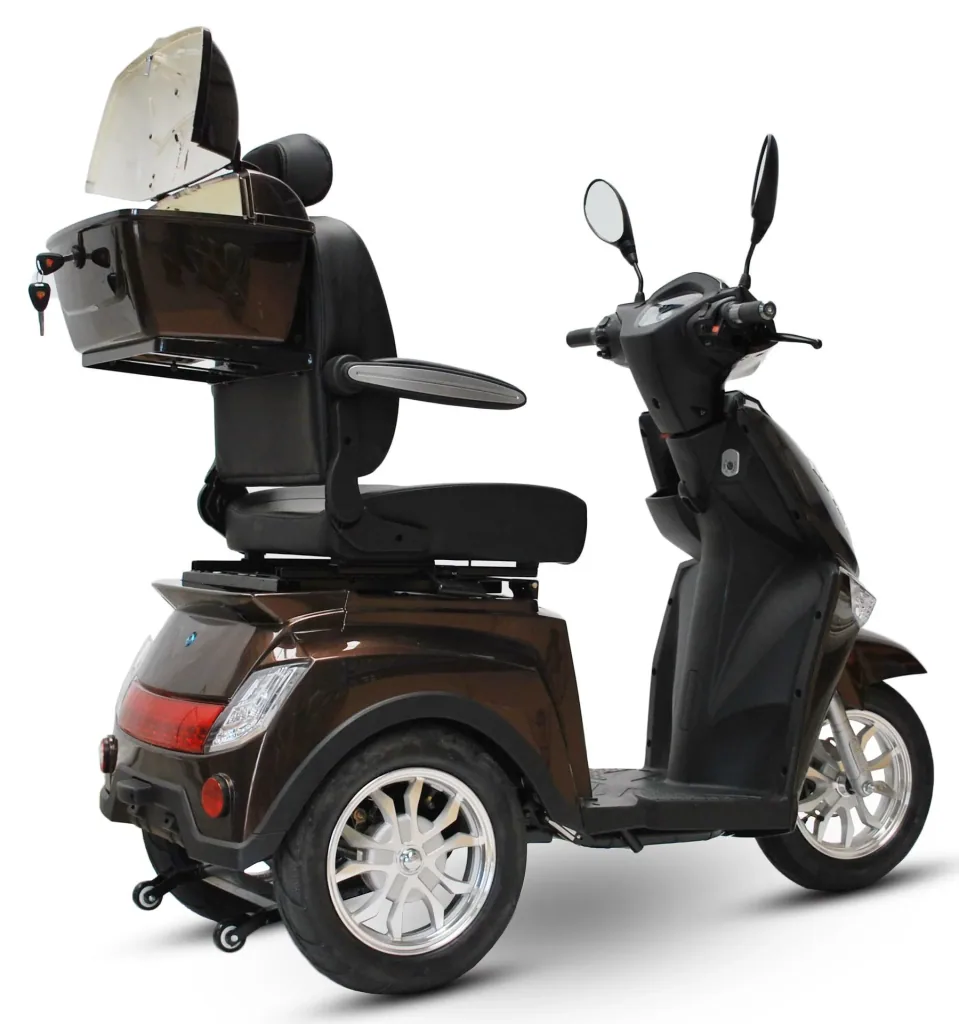 Elektromobil braun - herausnehmbarer Li-Io Akku 30 Ah - 25 km/h - 1000 Watt Seniorenmobil