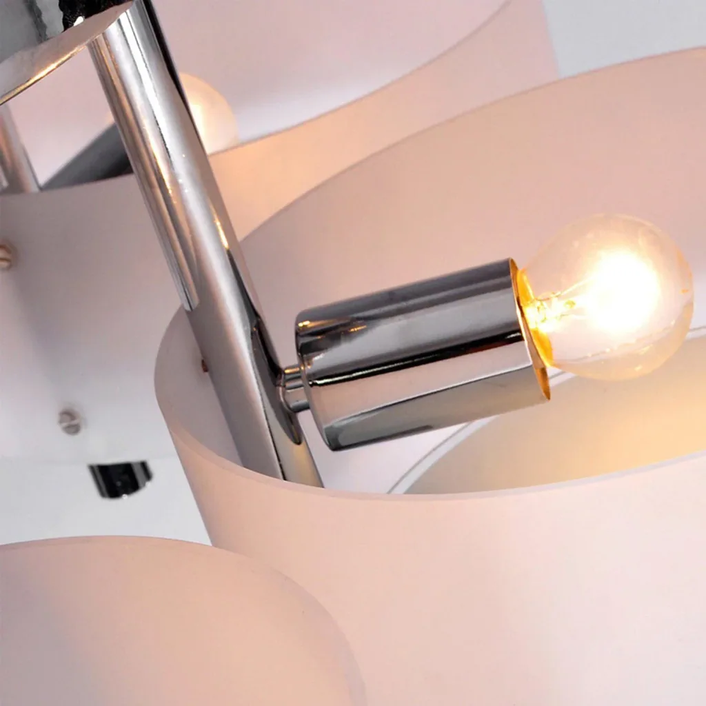 Deckenlampe Acryl Kronleuchter 40W Leuchte 3-flammig Chrom