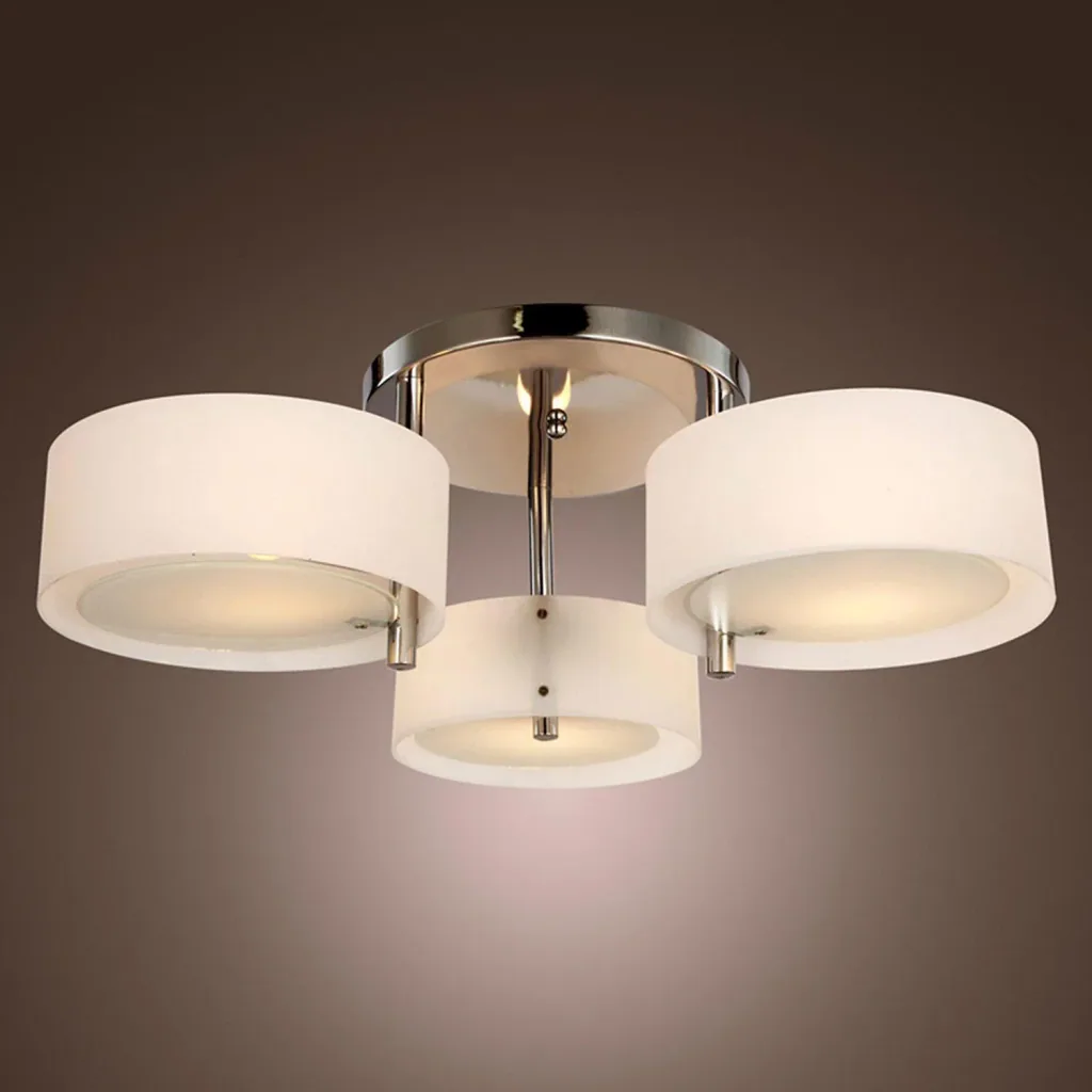 Deckenlampe Acryl Kronleuchter 40W Leuchte 3-flammig Chrom