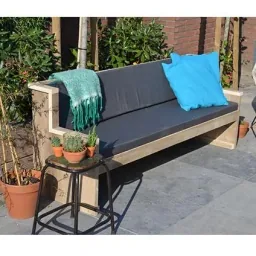 Versammlungspaket Lounge Sofa / Gartenbank Hendrik inkl. Outdoor-Kissen