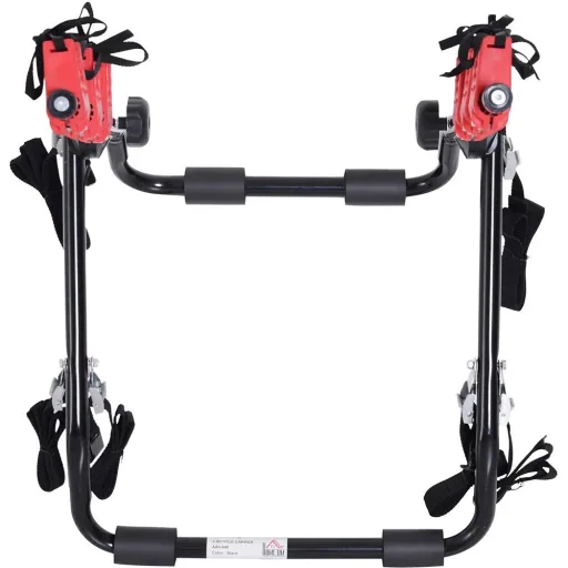 Fahrradheckträger für 3 Fahrräder Fahrradträger Heckträger faltbar Metall + Kunststoff Schwarz + Rot