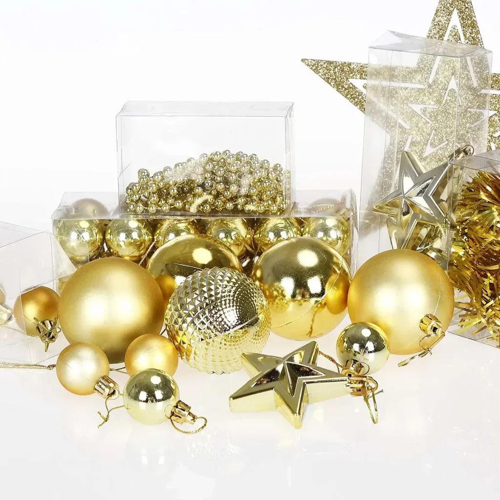 Christbaumschmuck - Christbaumschmuck - gold 66 Stk.