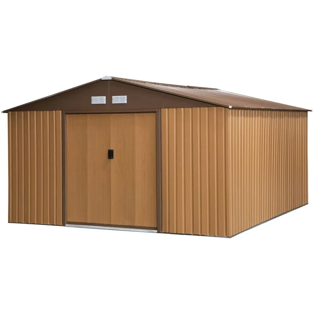 Werkzeugablage mit Bodenplatte Metall Braun 340 L x 386 B x 200 H cm