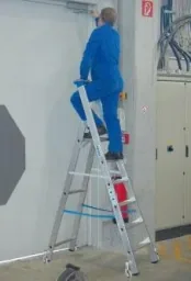 Stufen Stehleiter Alu 7 Stufen Leiter fahrbar