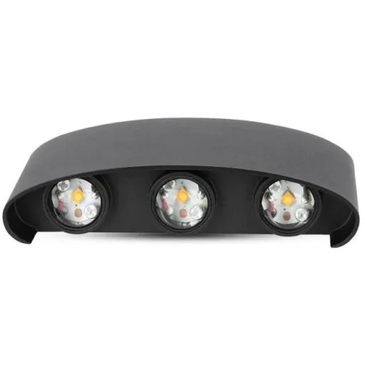 VT-846 LED-Wandleuchte oben / unten - 5W - 630 Lm - 3000K - Schwarz