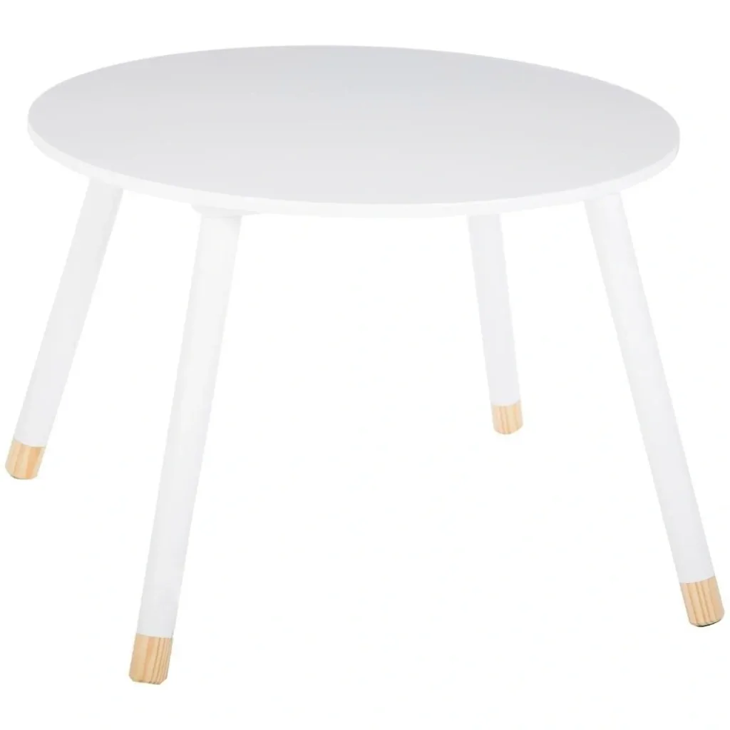 Kindertisch Rund - weiß - 60x60x43 cm
