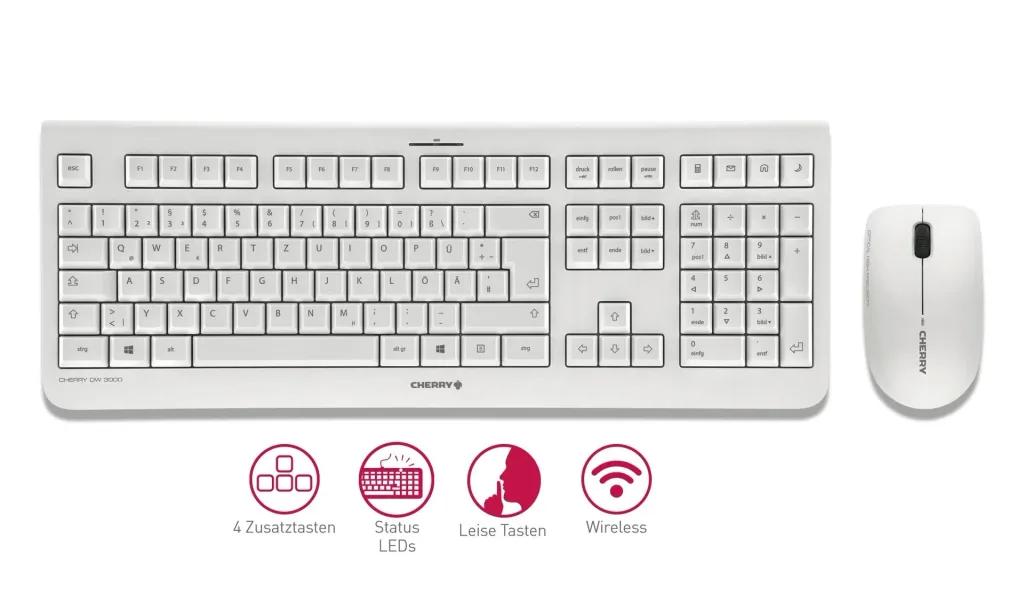Kabelloses Tastatur-Maus-Set DW 3000 grau